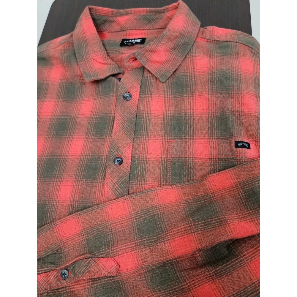 BILLABONG Flannel Shirt Men's Large Wave Washed NWT  Surf Cote  Coastal Core